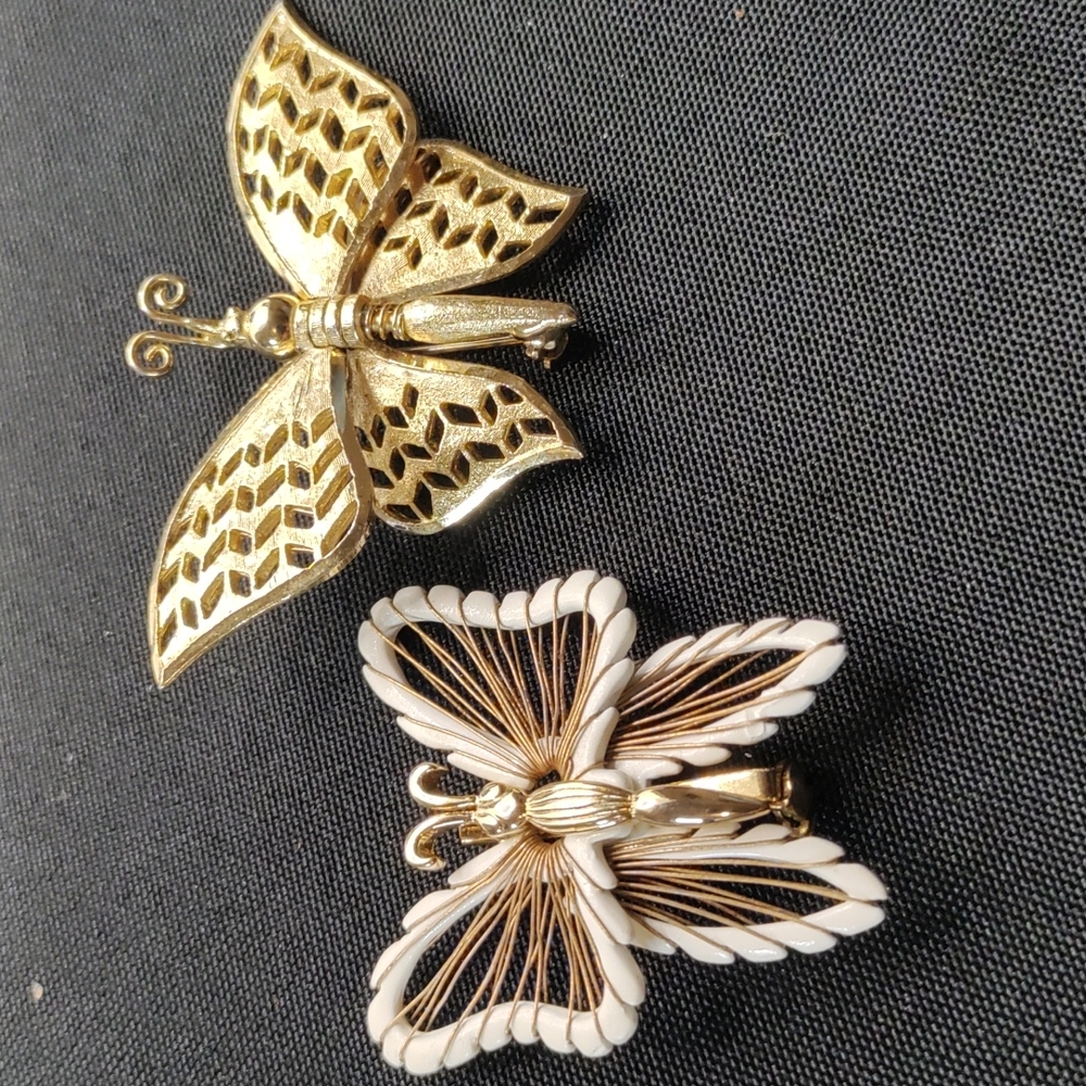 2/$45 Vintage Butterfly Duo Pendants